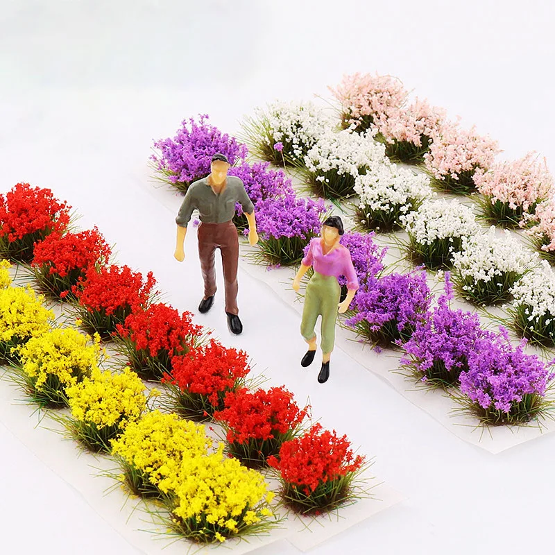 Miniatur Simulation Blume Gras Cluster Modell Diy Gebäude Garten Sand Tisch Szene Layout Materialien Diorama Kits 1Pcs – Detail 2