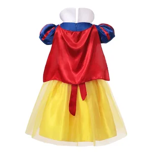 Schneewittchen -Prinzessinkleid für Kinder, Mädchenkostüm mit Umhang, Kopfbedeckung für Halloween, Karneval, Geburtstagsfeier, Cosplay -Kleidung für Kinder 12 Hauptverkäufe weißes Kleid für Mädchen 10 Jahre - №3