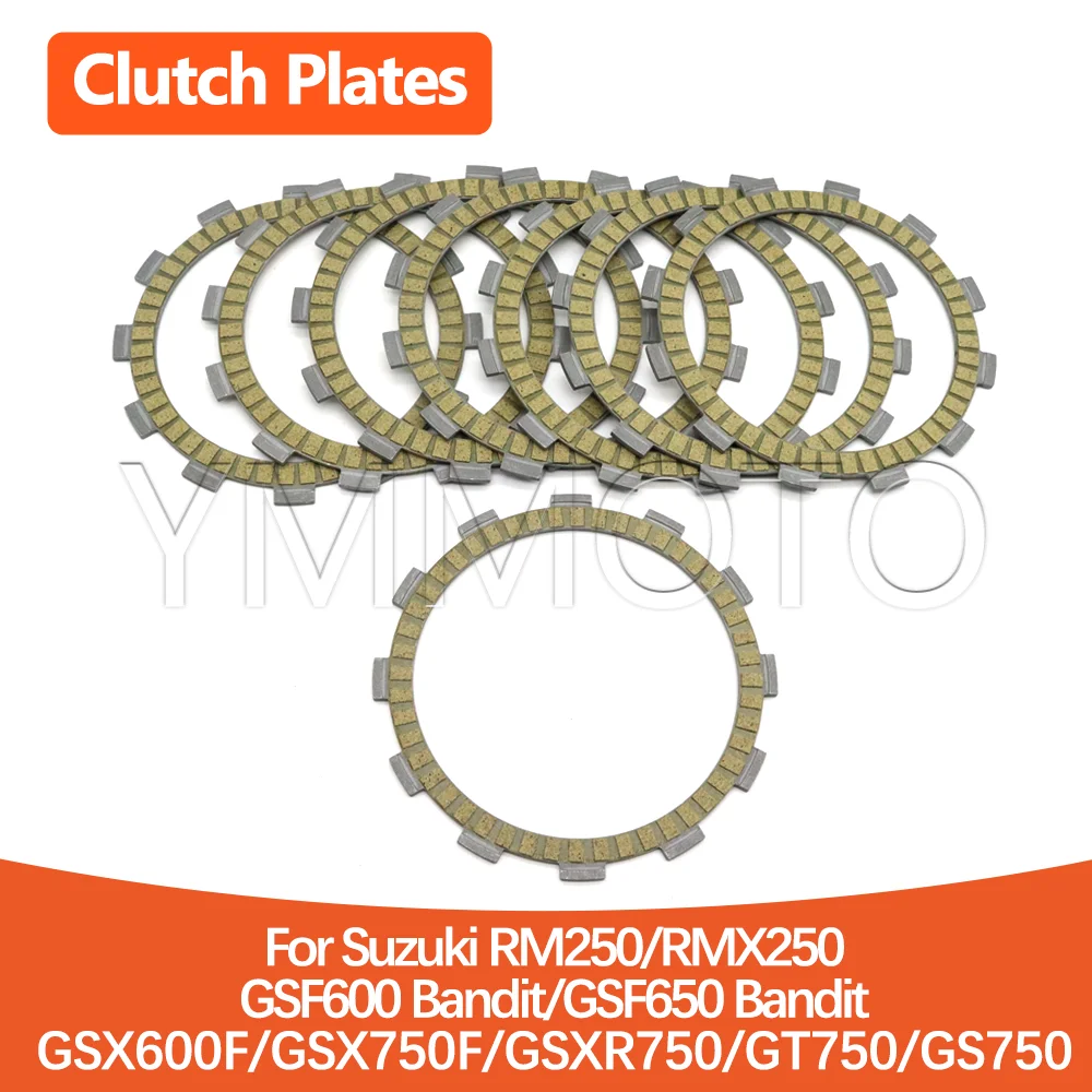 

8Pcs Clutch Friction Plates Steel Disc Kit For Suzuki GSX-R600 GSX-R750 GSF600 GSF650 Bandit 1995-2015 Motorcycle Accessories