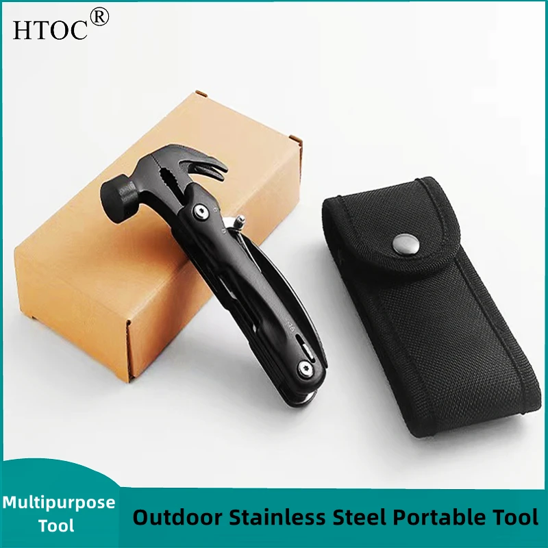 

Outdoor Stainless Steel Portable Multipurpose Tool with Anodized Aluminium Handle 12 Functions in 1 With Nylon Pouch