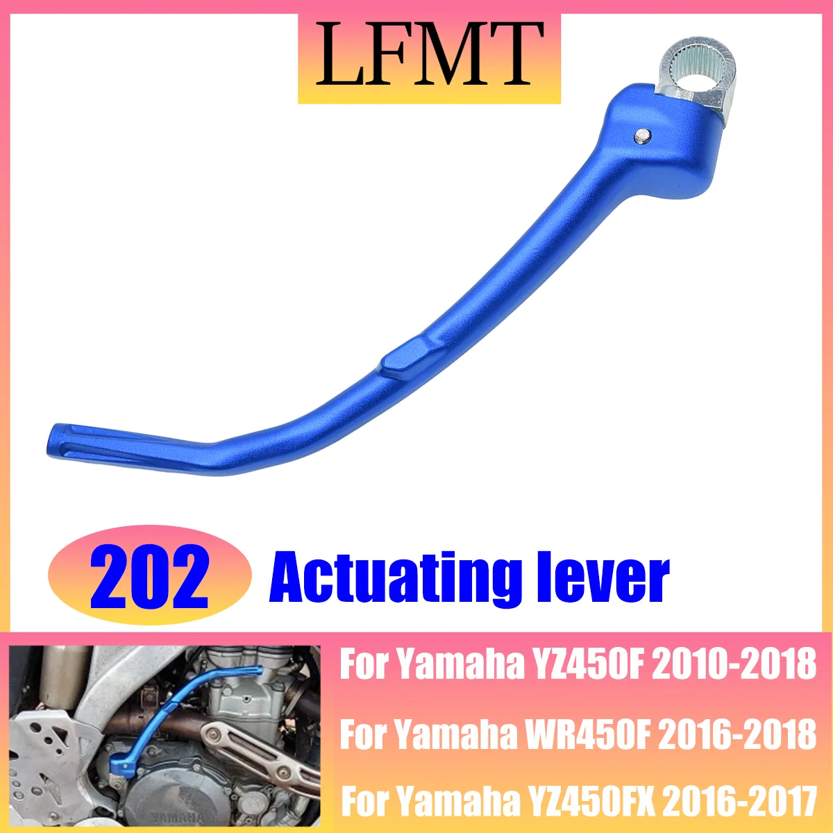 

Motorcycle high quality material forged kick start lever pedal lever For Yamaha YZ YZ250 YZ250F YZ250X YZ250FX YZ450 2002-2023