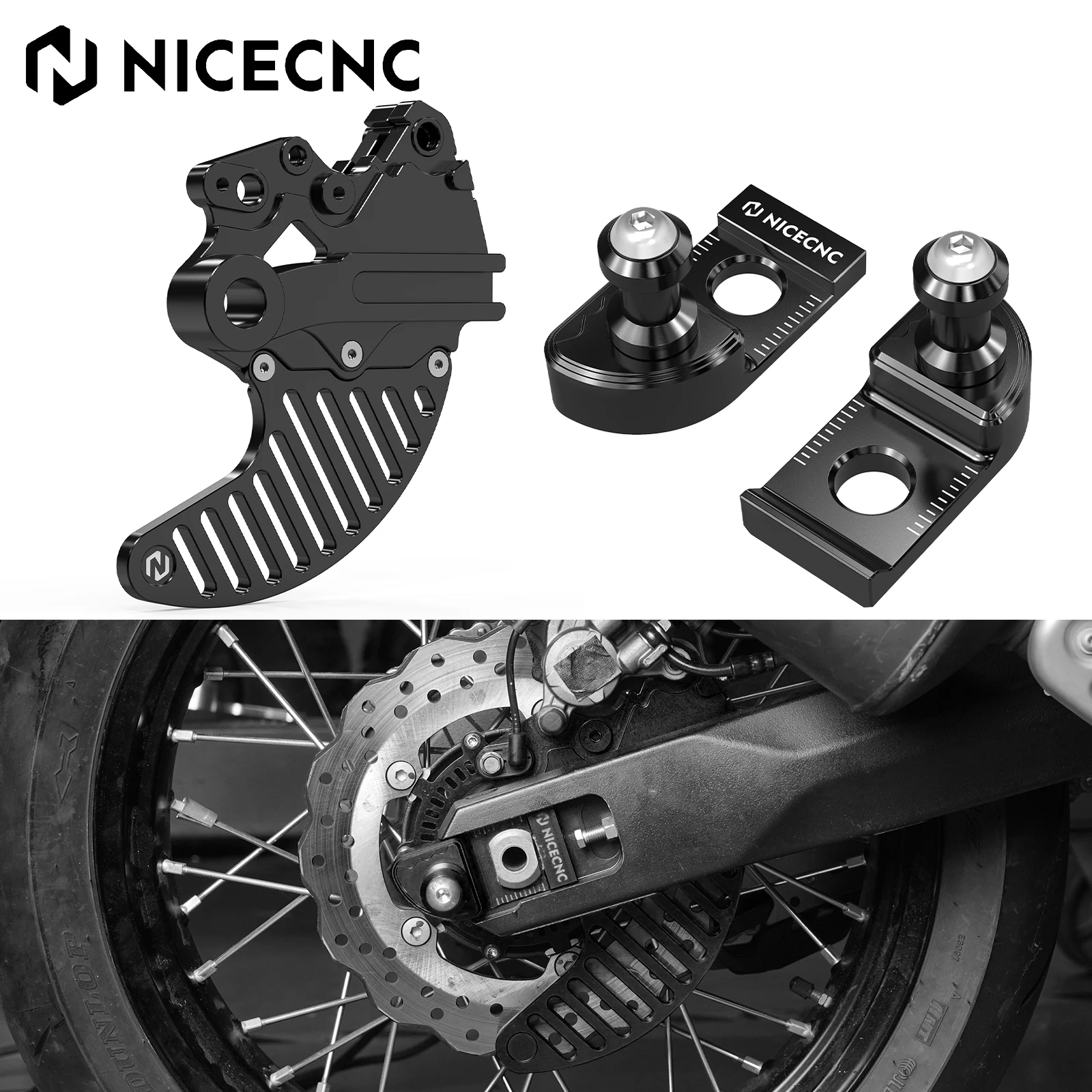 

For Yamaha Tenere700 XTZ 700 2019-2024 Rear Brake Disc Guard Chain Adjuster Blocks Swingarm Spools Slider Stand Tenere 700 T7