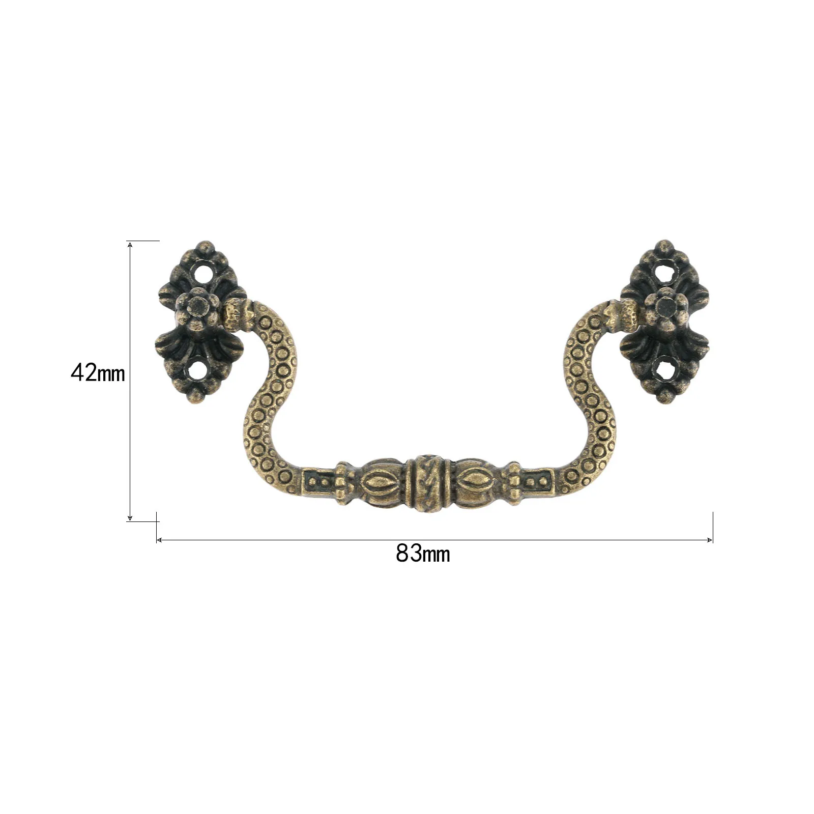 1PC Patterned Alloy Handles Box Handle Knobs Tracery Arch Zinc Alloy 83 X 42mm  Furniture Hardware for Decorating Your Kitchen
