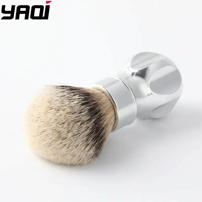 brocha-de-afeitar-yaqi-gemini-2026-de-24-mm-para-hombre-pelo-de-texugo-silvertip-mango-de-metal-anodizado-herramienta-de-aseo-de-lujo