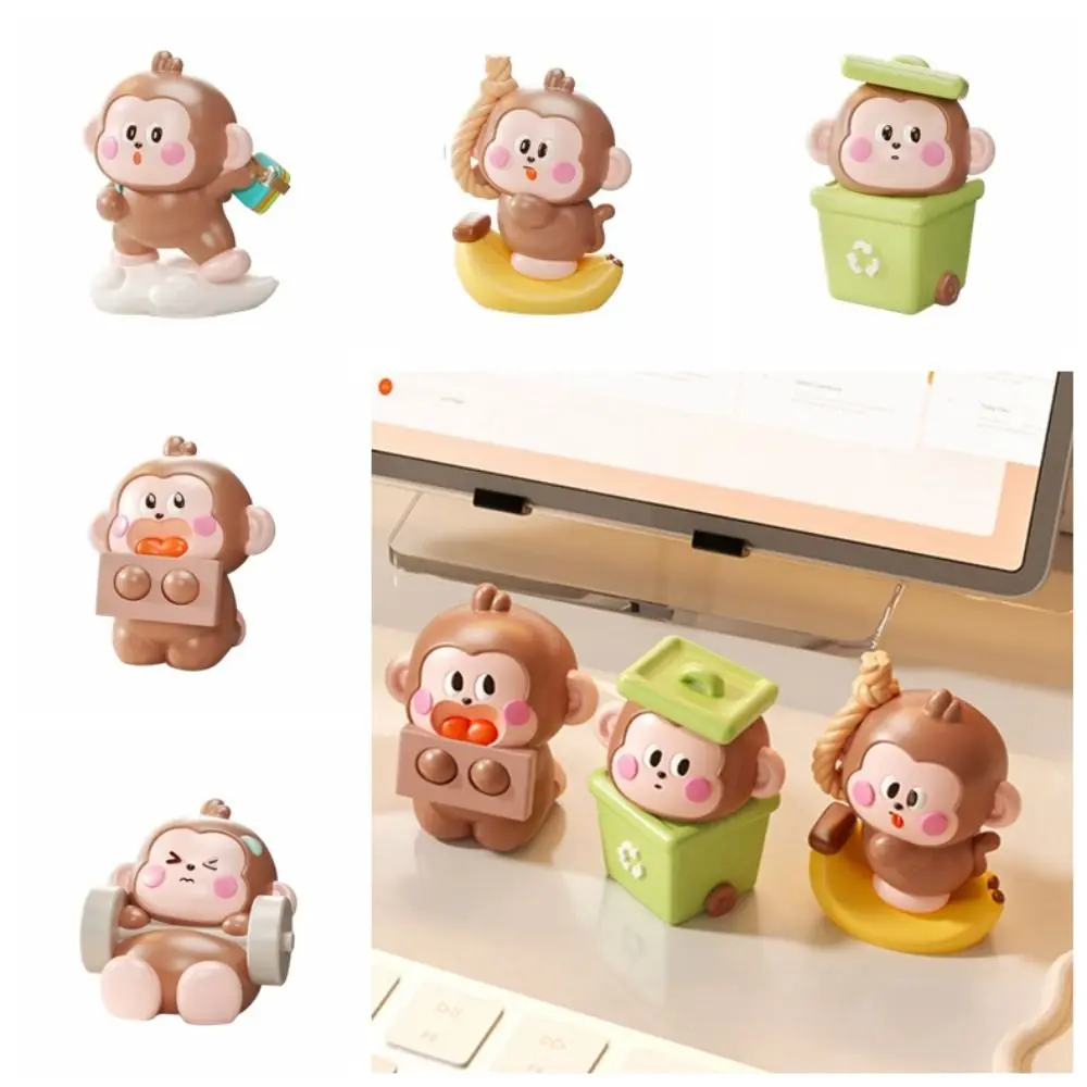Resin Monkey Miniature Figurine Statue Collectible Little Monkey Ornaments Cartoon Crafts Monkey Landscape Decoration - view 5