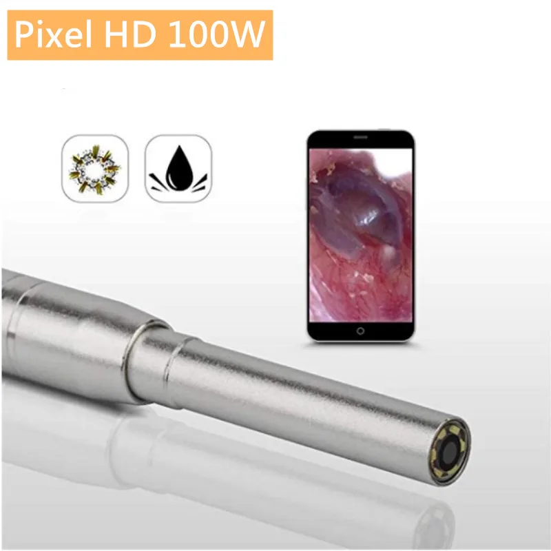 3.9mm 1080P Endoscope Camera Ear Nose Inspection IP67 Waterproof 6 LEDs Borescope Camera For iPhone Android Phone