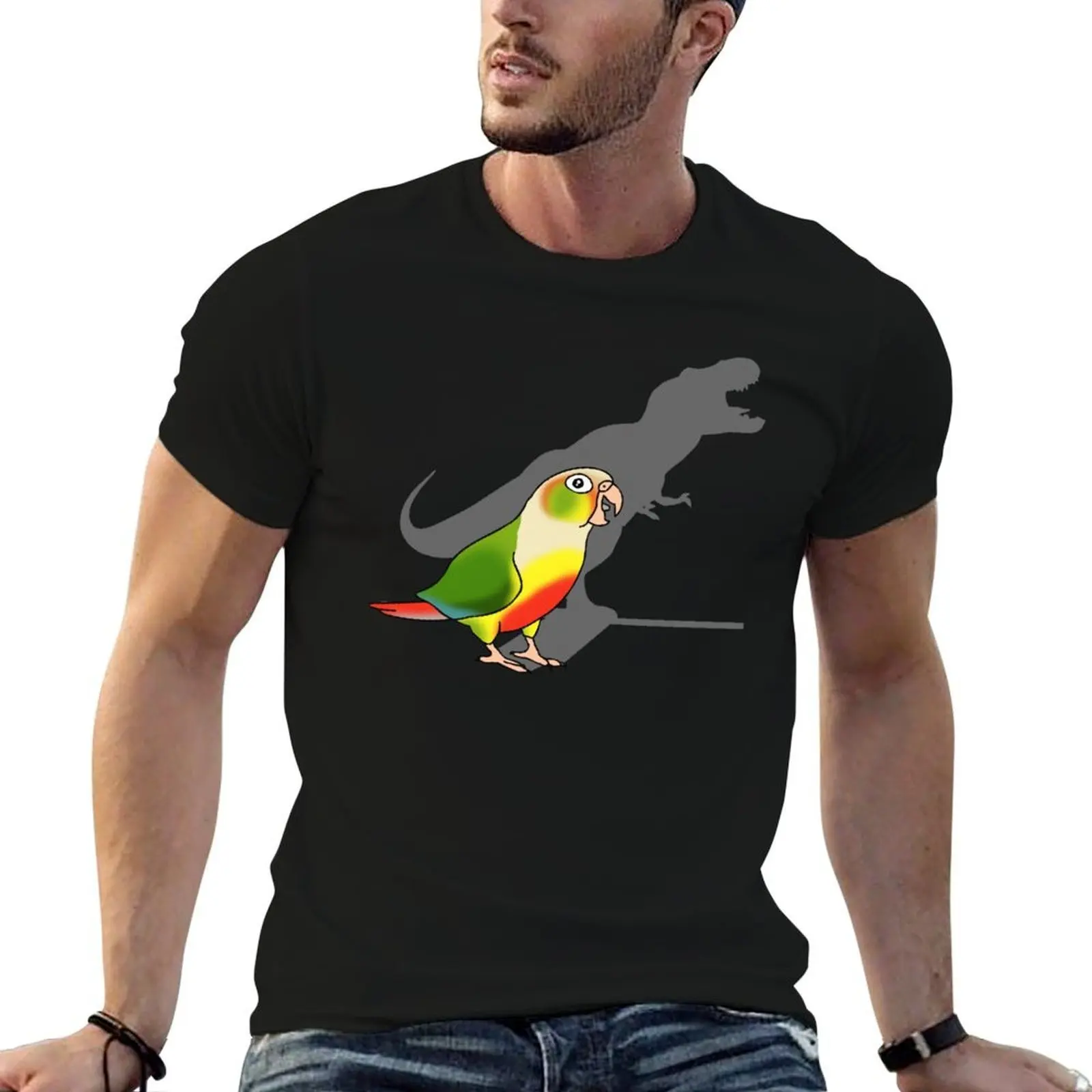 T-rex shadow - Pineapple Conure T-Shirt affliction shirts vintage t shirts Men's cotton t-shirt