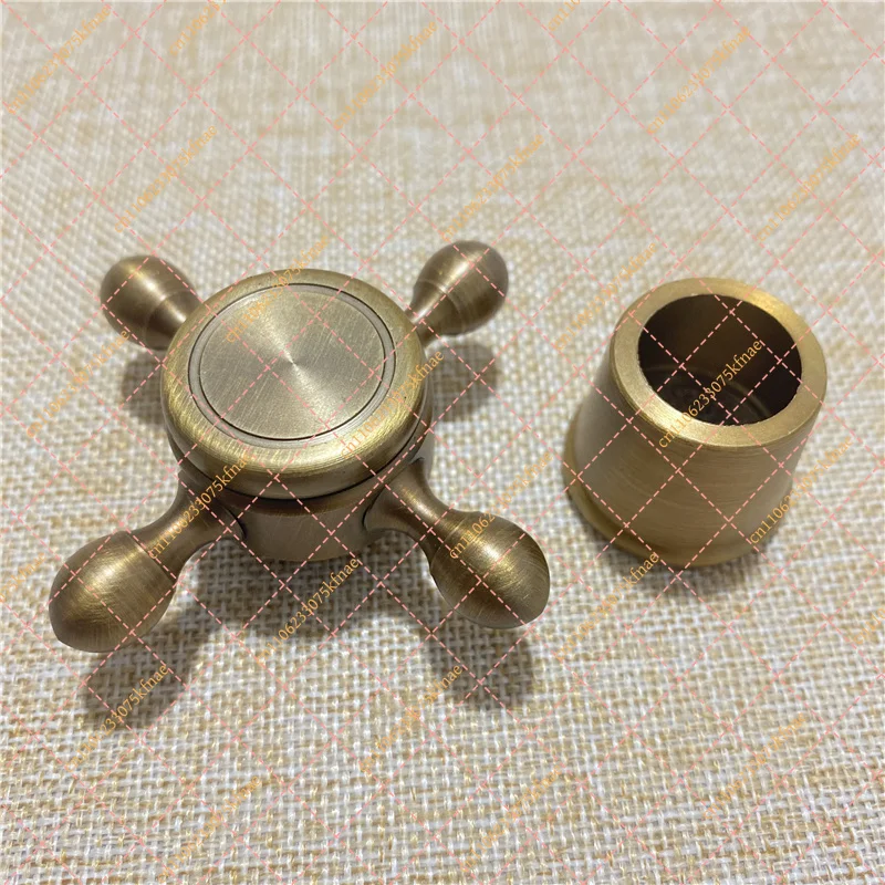 All copper faucet handle cross plum blossom hand wheel antique double-handle faucet valve core