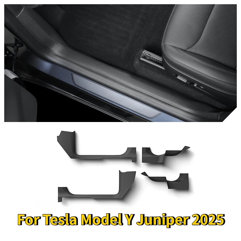 

Накладка на порог передней и задней двери для Tesla Model Y Juniper 2025, порог приветствия, педаль, защитная полоса, накладка на порог, автомобильные аксессуары