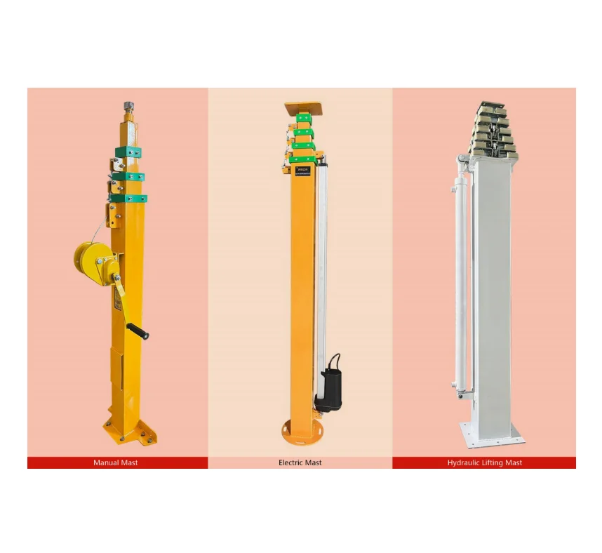 

Manual Lifting Mast Electric Hydraulic Lifting Mast Self-locking Function