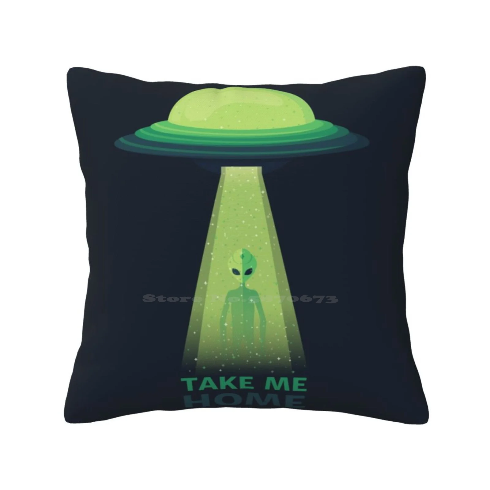 Take Me Home Pillowslip Pillowcase Alien Home Ufo Scifi Spaceship Extraterrestrial Science Fiction Pop Culture Geek