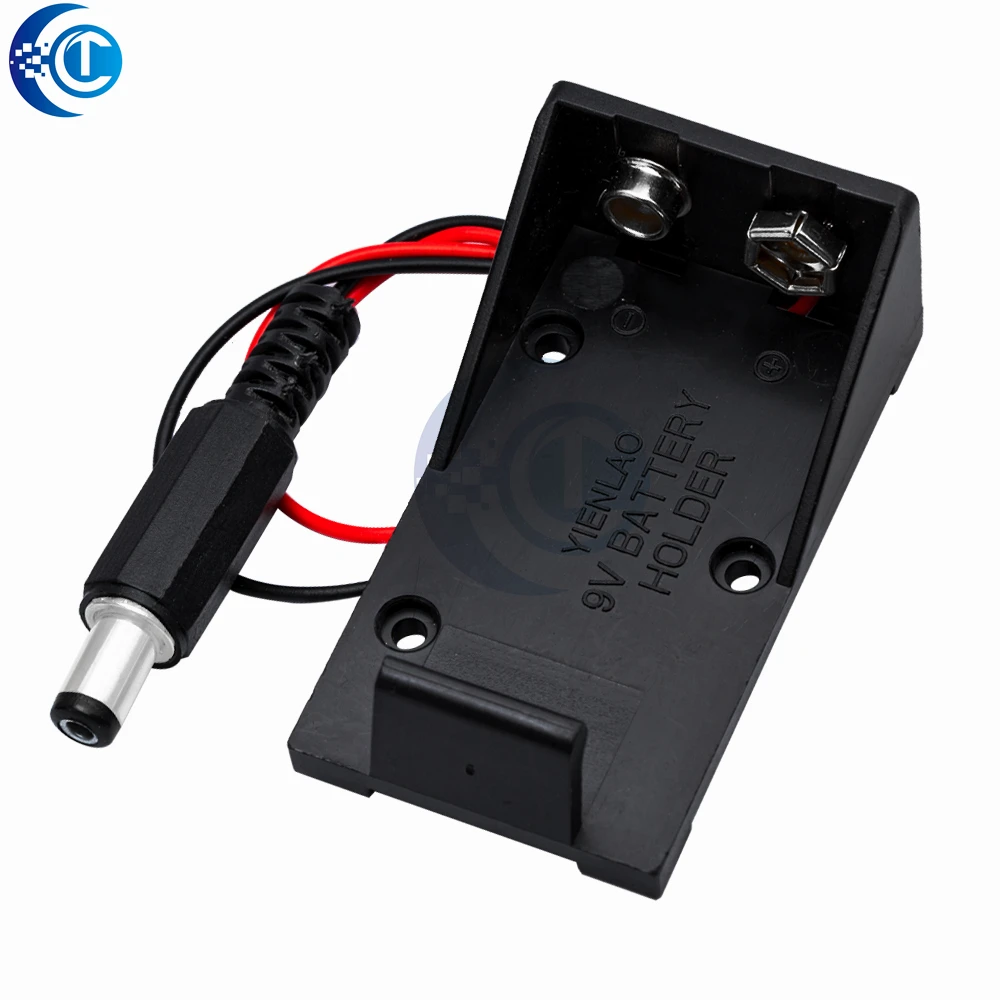 9-V-Batteriehalter mit 5,5 x 2,1 mm DC-Stecker und Kabel – kompatibel für Arduino (2018 beliebtes Modell)