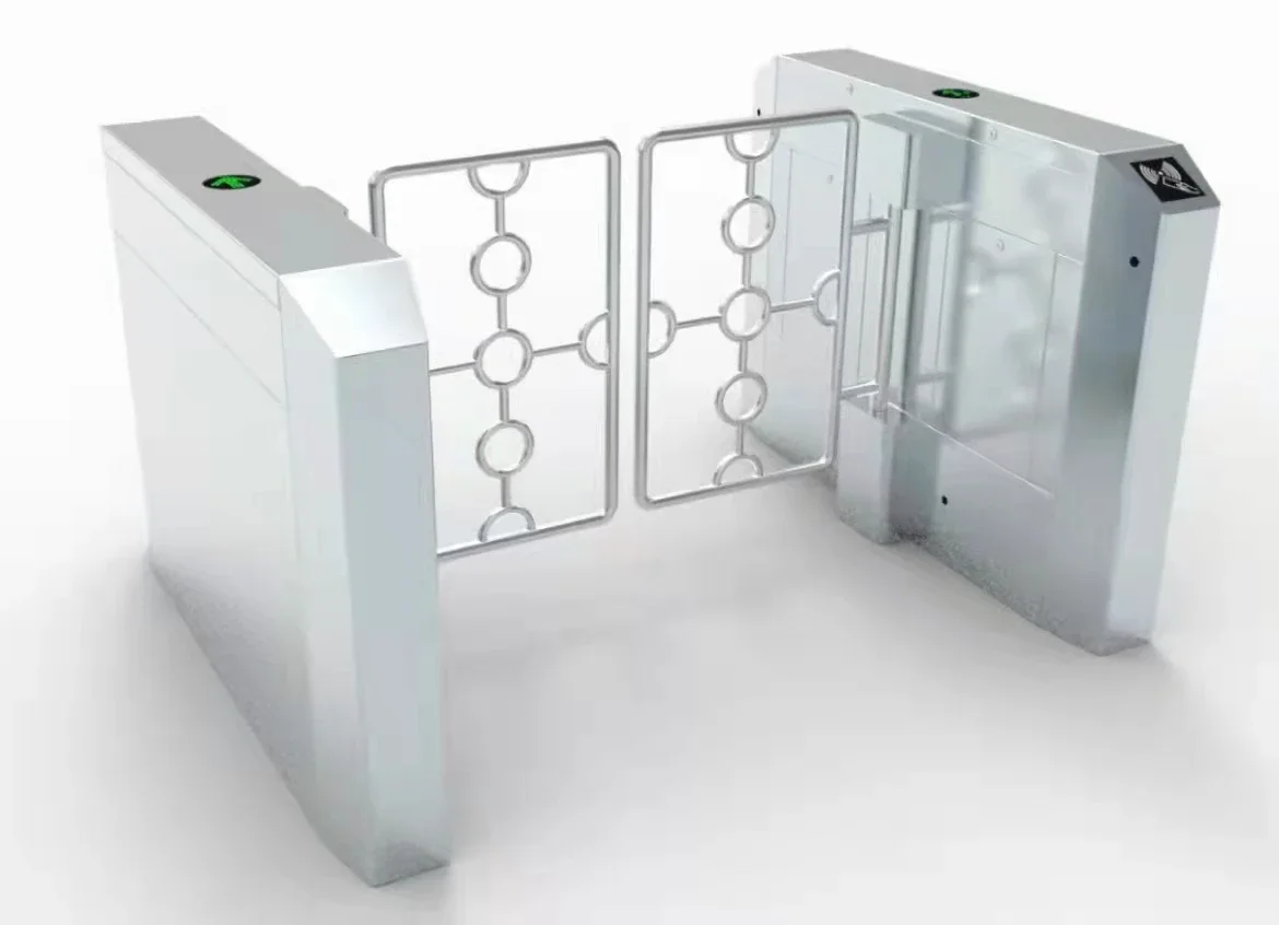 gate for supermarkets Luxury entrance high-speed revolving door guardrail high security face recognition access control system