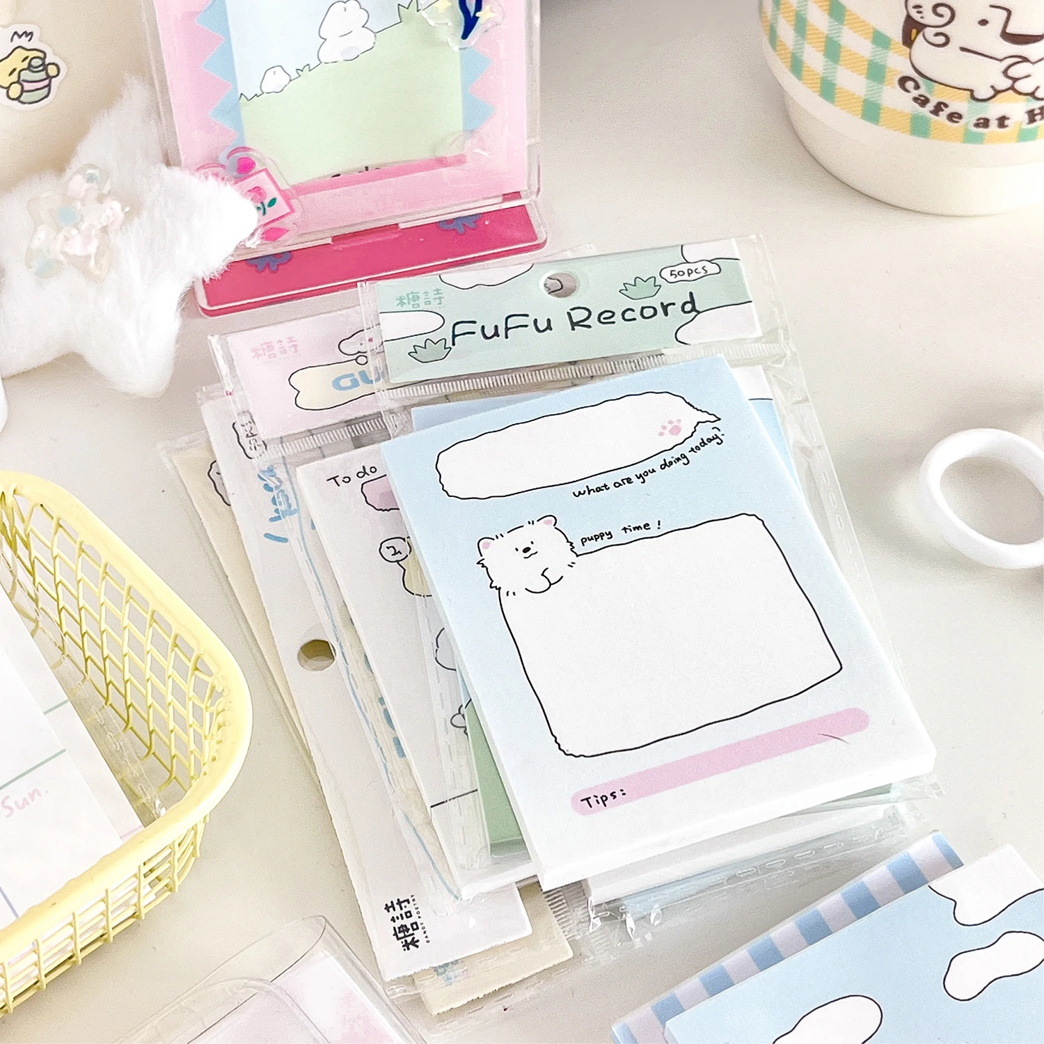 50Pcs Cute Doodle Memo Pad Weekly Plan To Do List Record Decoration Message Notes Paper Diary Notepad Stationery