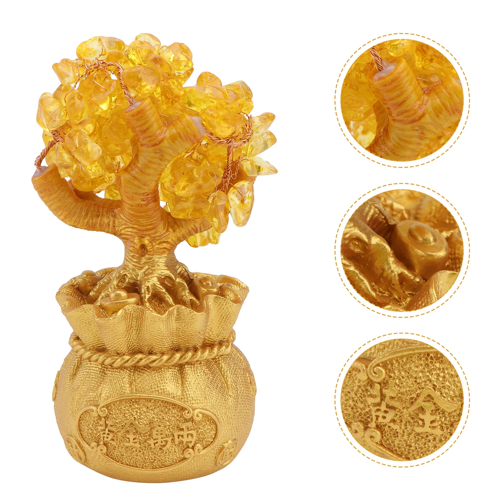 

1Pcs Creative Crystal Fortune Tree Decoration Desktop Adornment Exquisite Bonsai Design Long Lasting Material Unique