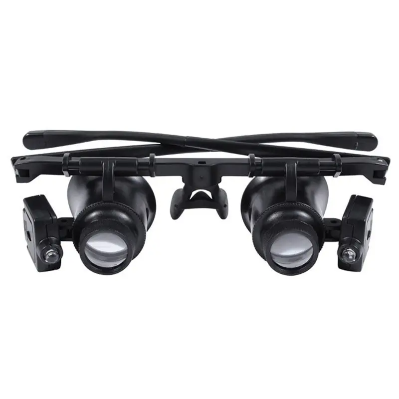 

Лупа для очков 25X светодиодная увеличительная ручная лупа повязка на голову для чтения голова носить лупа инструменты для ремонта очков рука