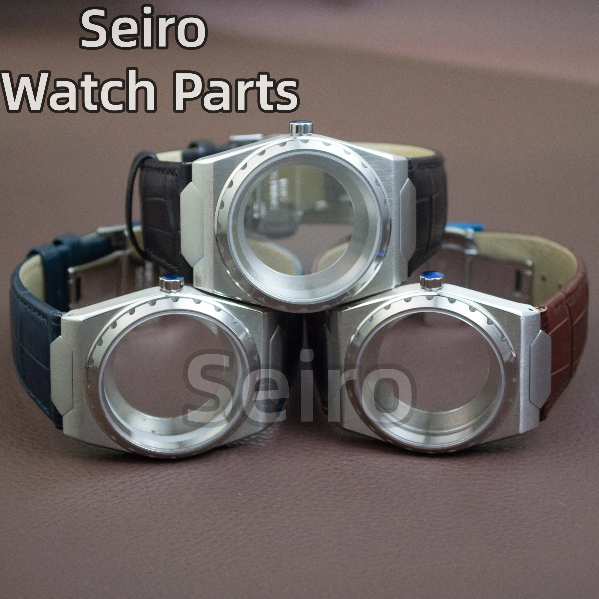 VC222 ساعة حافظة الصلبة الفولاذ المقاوم للصدأ 37 مللي متر ساعة حافظة الياقوت الزجاج 100 متر مقاوم للماء لحركة NH35 NH36 28.5 مللي متر 31 مللي متر الطلب