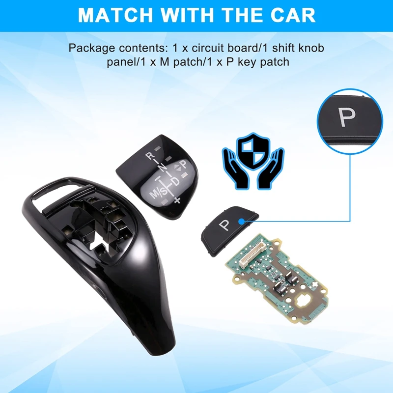 F Chassis Gear Shift Knob Panel & LED Circuit Board W/M Patch & P Button Patch For BMW 3 Series/4 Series 2013-2019