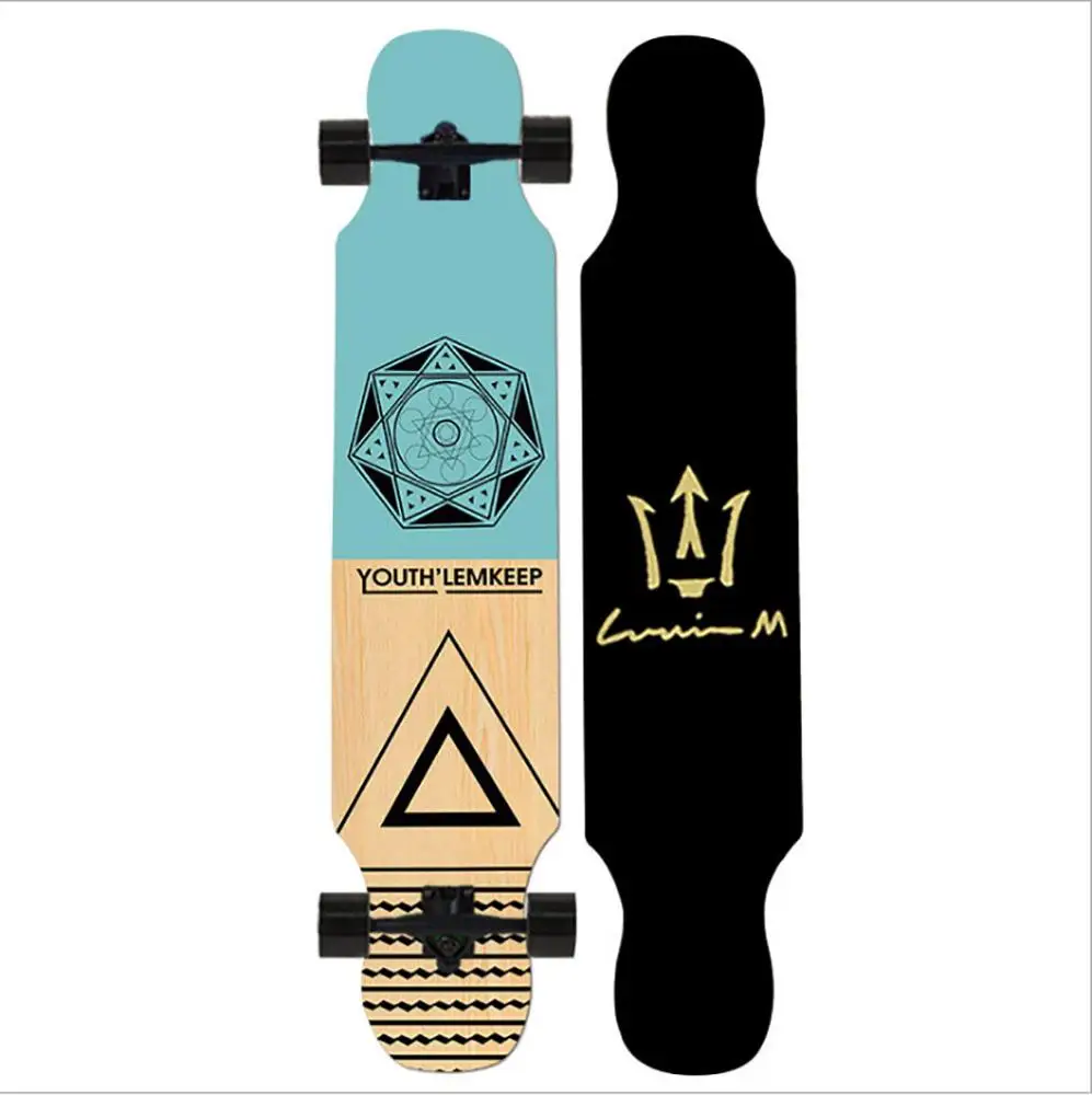 

42 Inch Skateboard Longboard Double Rocker Outdoor Street Sports Custom Maple Complete Longboard