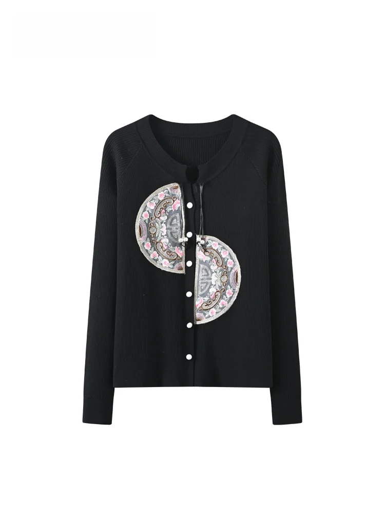 

Новый китайский вязаный свитер с длинным светом для женщин больших размеров, осень-зима, модный дизайн, трикотаж для пухлых сестер