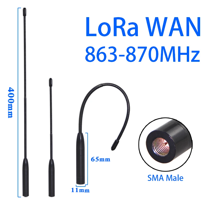 

1PCS LoRa Wan whip antenna 863-870MHz 864MHz 868MHz 869MHz soft antenna for Meshtastic high efficiency omnibearing antenna