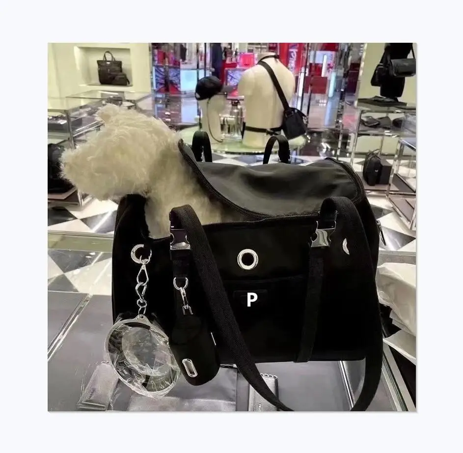 

pet backpack Black carrier classic luxury dog and cat travel handbag
