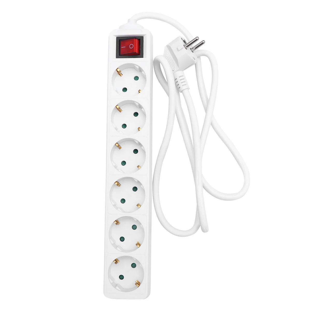 

EU Plug Portable Socket Strip 6 Ports Multifunctional Patch Board Home Office Travel Multifunctional Socket Storage ganizer