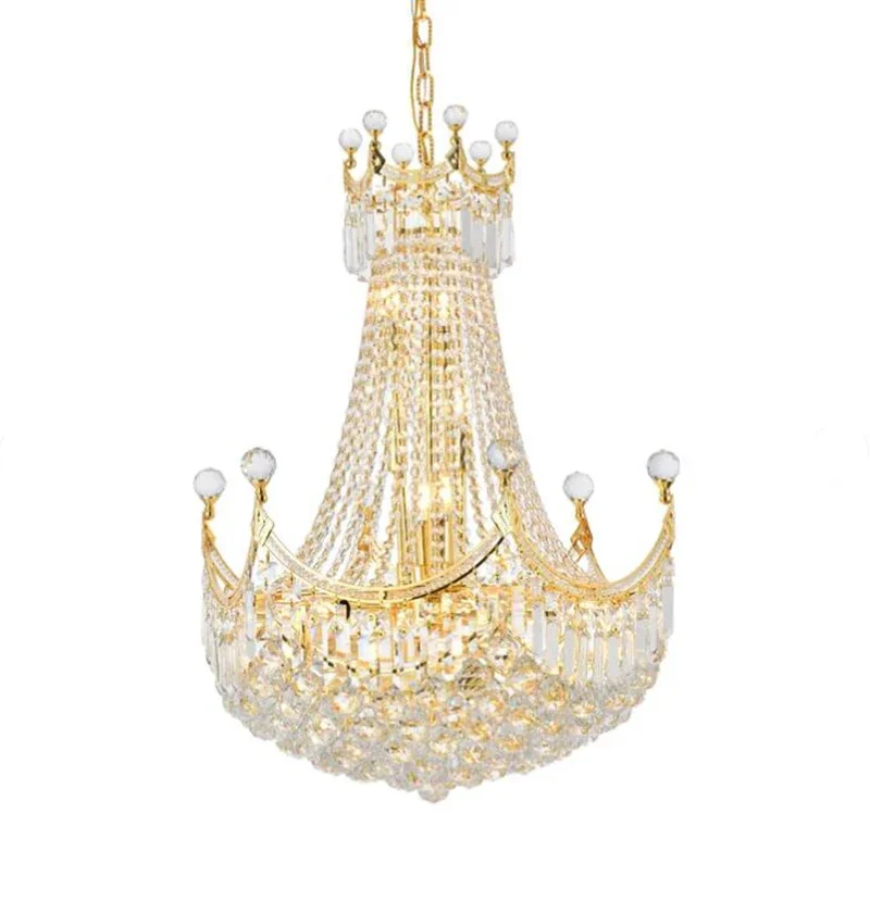 

Gold Crystal Chandelier Lighting For foyer Gold Hanging Lamp For Stair Hall Lobby Living RoomChrome Hanging Light