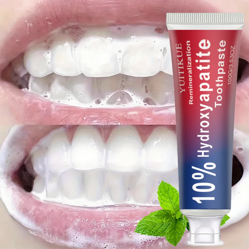 Teeth Whitening Xylitol - YUITIKUE 10% Hydroxyapatite Toothpaste - Gentle