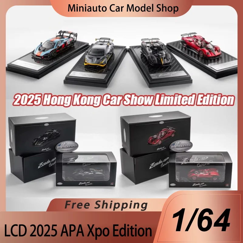 Новый-в-наличии-ЖК-дисплей-1-64-2025-apa-xpo-ограниченная-серия-senna-gtr-zonda-hp-имитация-сплава-миниатюрная-литая-модель-игрушки-подарки