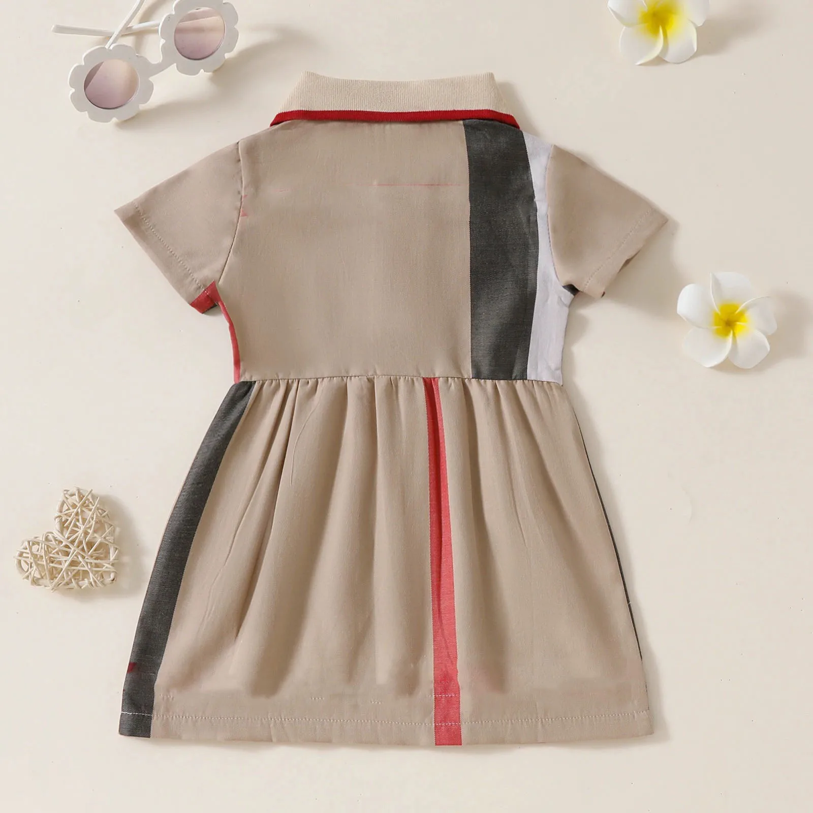 Baby Girl Princess Dress Cotton Baby Girl Dress Plaid Pattern Summer Newborn Clothes Baby Dress Party Birthday Baptism Dress