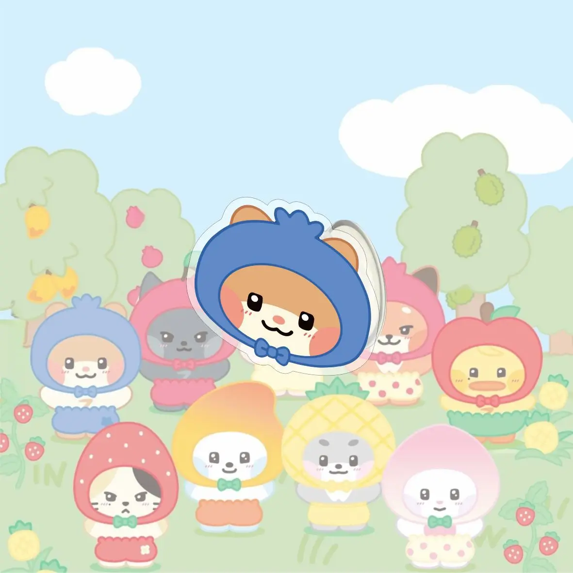 حامل هاتف KPOP ZB1 سلسلة فاكهة Zeroni كارتون SMARTTOK ZeroBaseOne Ricky Jiwoong Hanbin ZhangHao مجموعة المعجبين