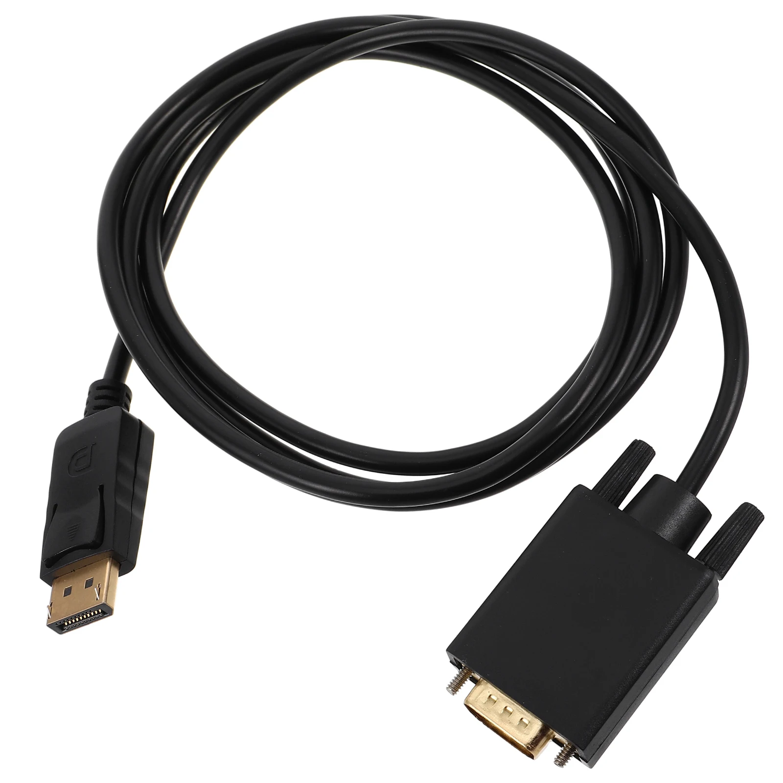 

Stable Signal DisplayPort to VGA Adapter 1.8m Lightweight Compatible with Monitors Projectors Plug Play Computer for Audio