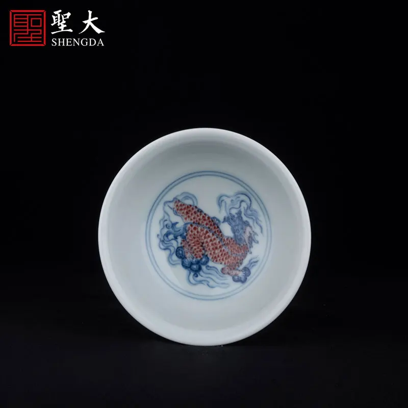 |blue and white youligong kylin grain master cup high-grade pure manual hand-painted porcelain kung fu tea cups