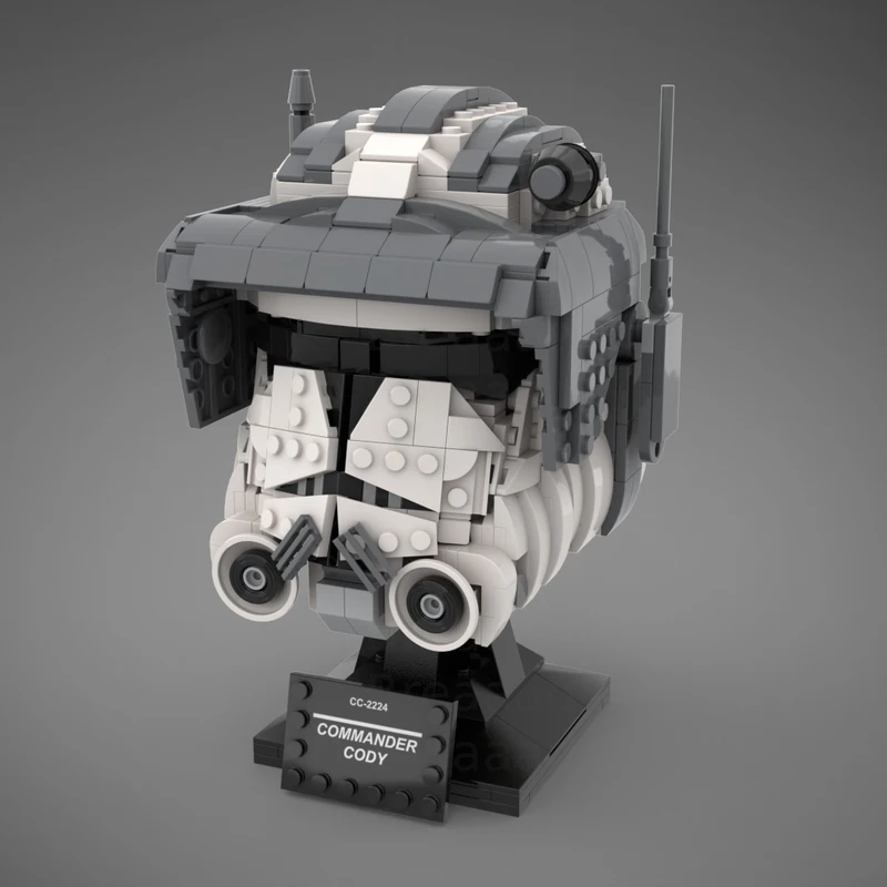 Juguete de bloques de construcción MOC, casco de comandante de nave espacial, modelo de exhibición, 773 piezas, número de regalos creativos para niños