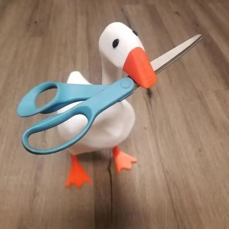 Magnetic Goose Figurine Resin White Goose Statue Magnetic Holder For Key Small Metal Tool Home Decor Gift Friend Desk Decor