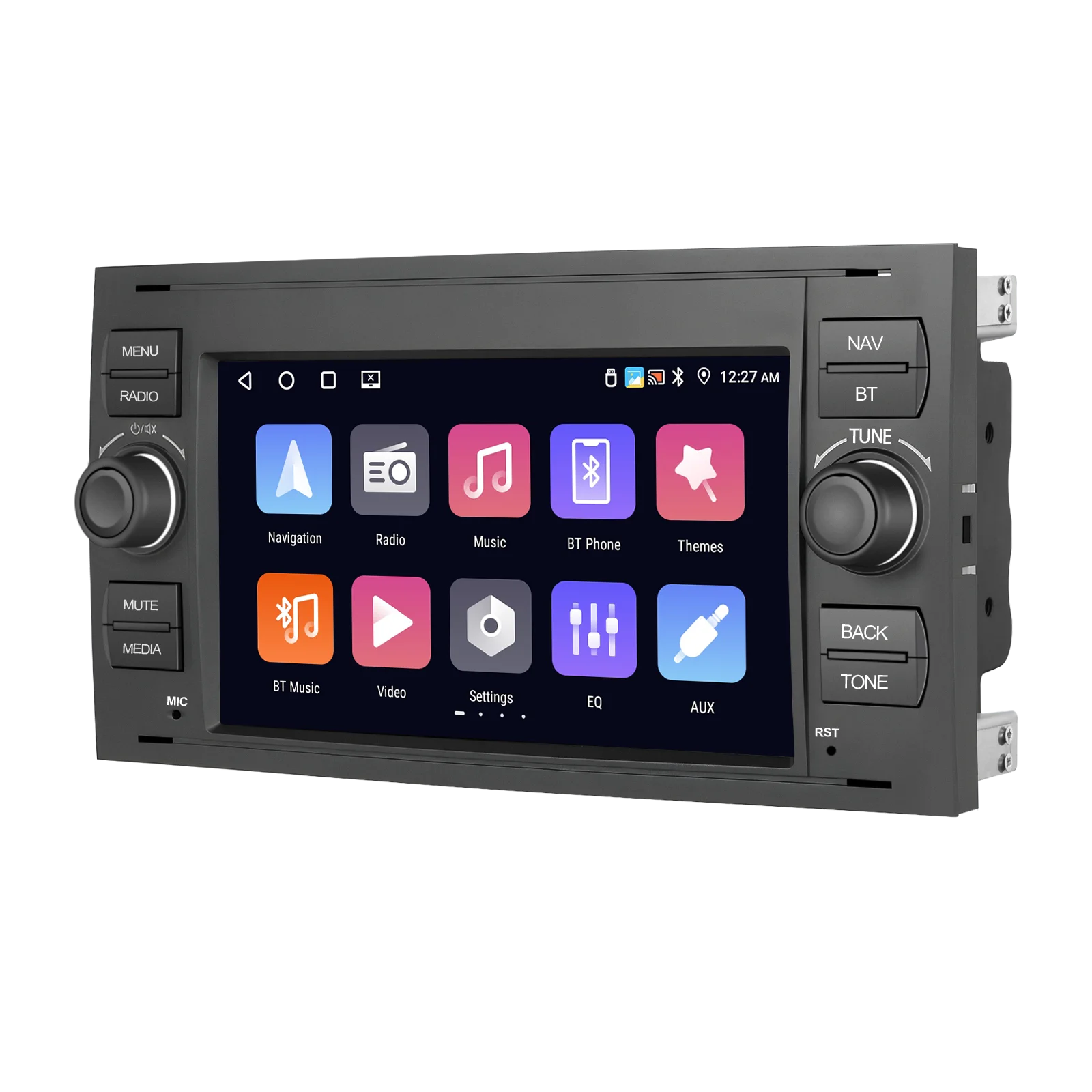 Podofo Wireless Carplay Android Auto Radio für Transit Fiesta Focus Galaxy Auto Intelligente Systeme GPS Navigation BT FM/RDS 2din Autoradio