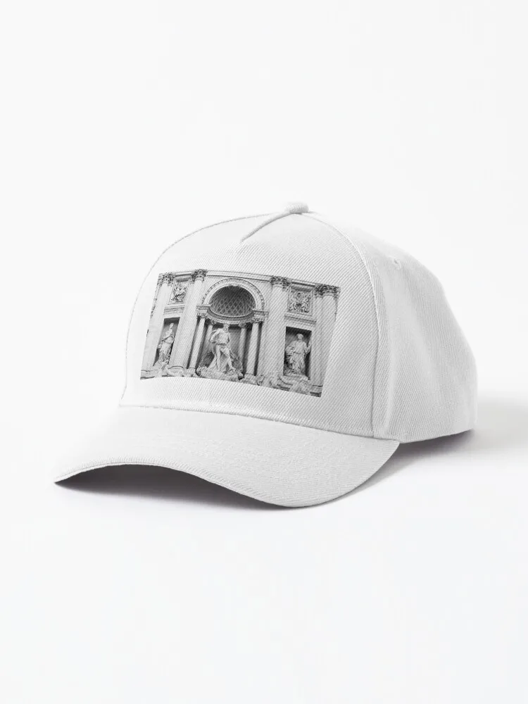 Trevi Fountain In Rome In Black & White #1 #travel #wall #art Cap For Unisex Adult Outdoor Casual Sun Baseball Caps