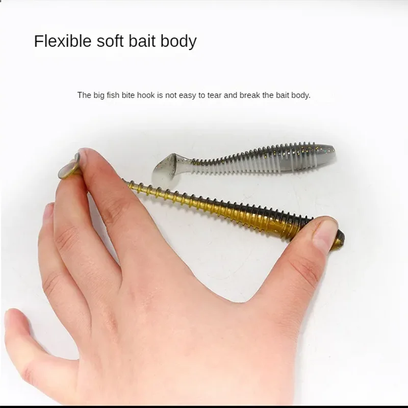 35 قطعة Wobblers دودة لينة الصيد السحر مزدوجة اللون الاصطناعي سيليكون لينة الطعم الاصطناعي باس الصيد سويم معالجة كومبو