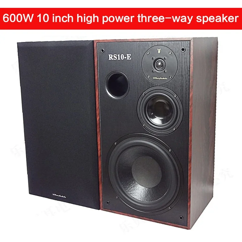 200W 10 Inch High-power Bookshelf Speaker Passive Speaker Three-way High-fidelity Amplifier Home Theater Hifi Fever Audio