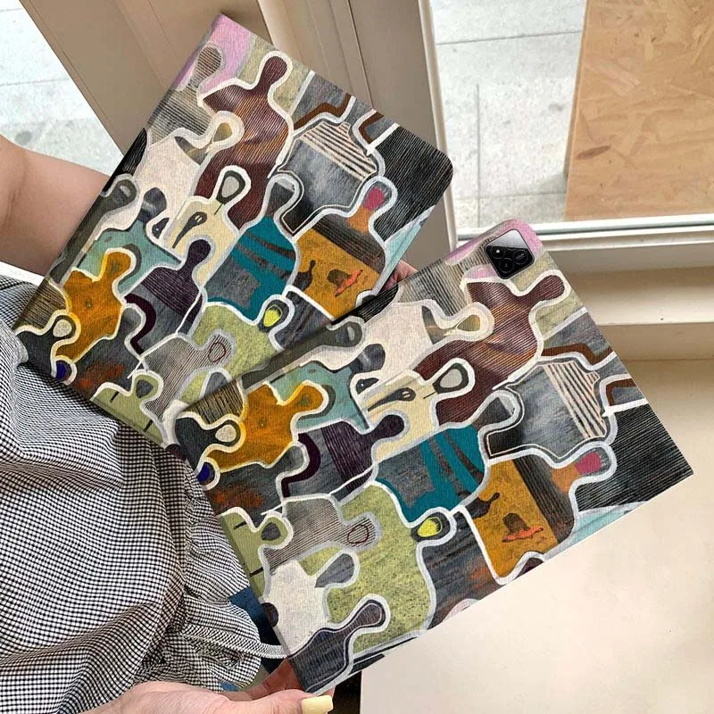 

Cartoon Crowd Colorful Art Gift Tablet Case For Xiaomi Redmi Mini Pad SE K 2 4 5 6 7 8 2023 2025 11 8.8 11.2 10.1 Pro