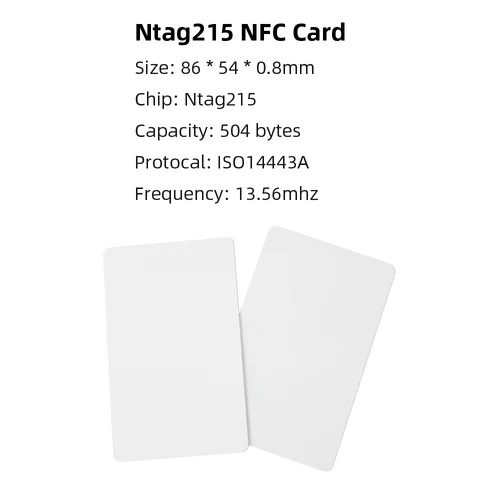 Imagen 2 del producto 5YOA-Tarjeta NTAG215 de 100/200 piezas, NFC, puede escribir por Tagmo, funciona con Switch, disponible para todos los teléfonos móviles