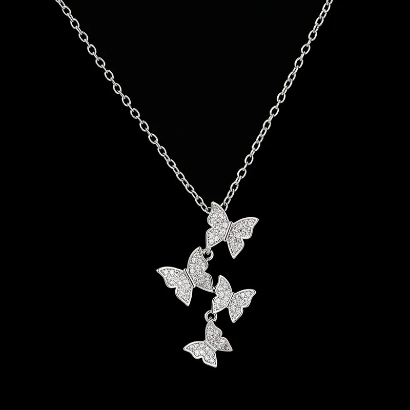 

Jewelry Personality Butterfly Crystal Female Clavicle Chain Pendant Necklaces