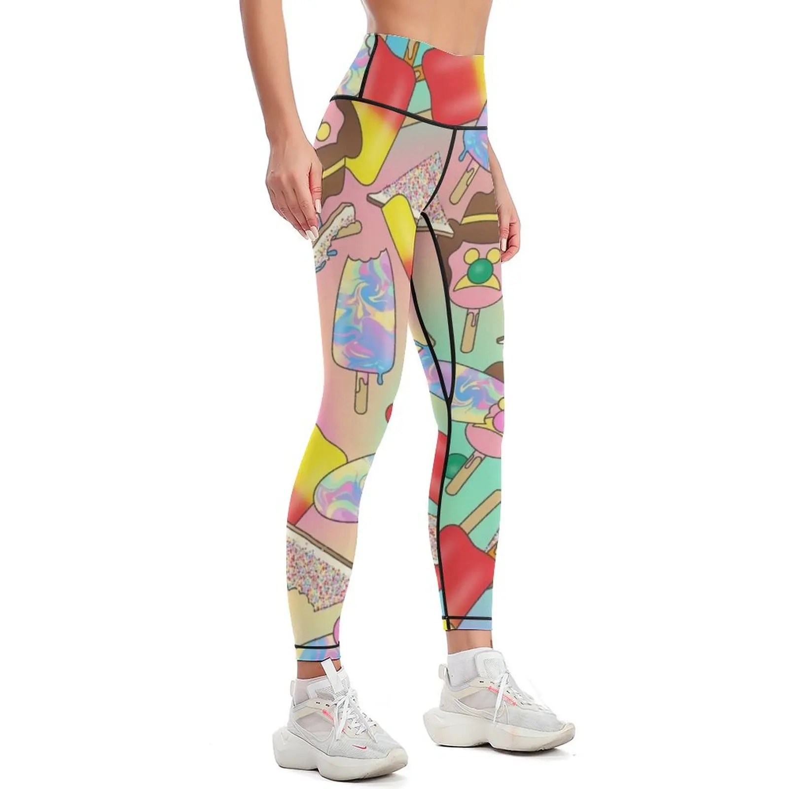 My Favourite Colour is Rainbow - Iconic Aussie Treats Leggings Fitness's gym clothes gym top trousers Womens Leggings