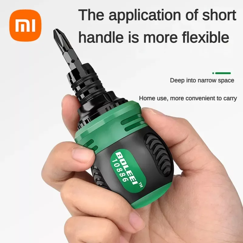 Xiaomi High Quality Ratchet Screwdriver Set Multifunctional Adjustable Magnetic Drill Bits Cross Shaped Plum Blossom Screwdriver