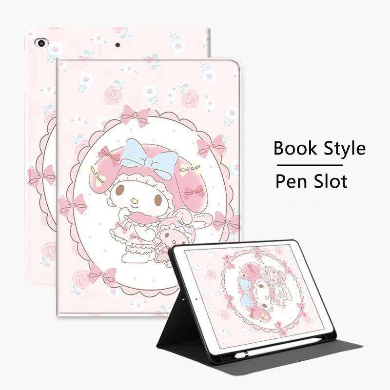 Funda con melodía de dibujos animados para Ipad 10 generación 10,9 pulgadas 7/8/9th 10,2 pulgadas funda rosa para tableta 2024 Pro Air 11 pulgadas Mini4 5 funda inteligente