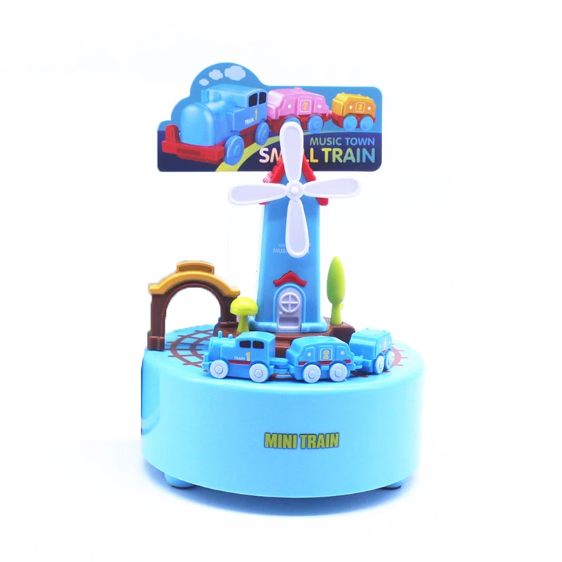 Creative Winding Carousel Music Box Fun Desktop Ornament Dinosaur Music Box Children Flamingo Astronaut Toys Kids Birthday Gift