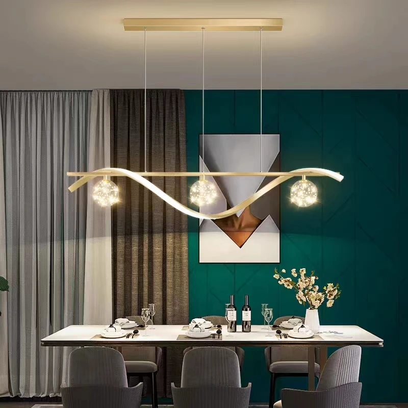 Modern LED Chandelier Dining Table Hanging Light Led Smart Pendant Lighting For Kitchen Ceiling Lamps Home Decor Lights Fixtures