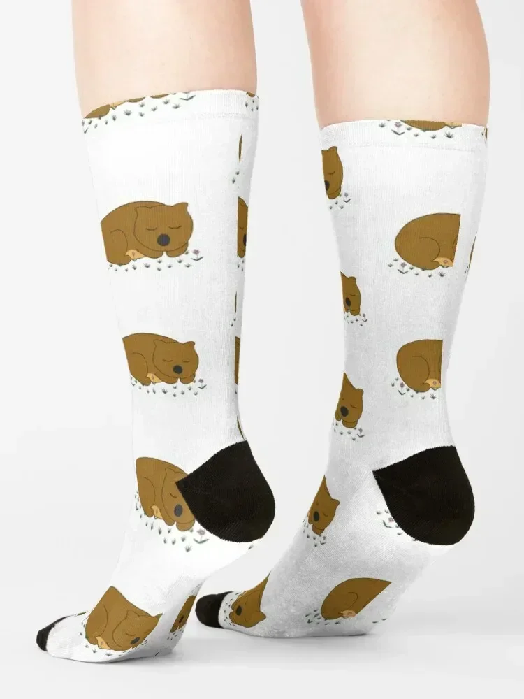 Wombat Dreaming calcetines golf regalo divertido hombres algodón alta calidad hombres calcetines marca de lujo mujeres