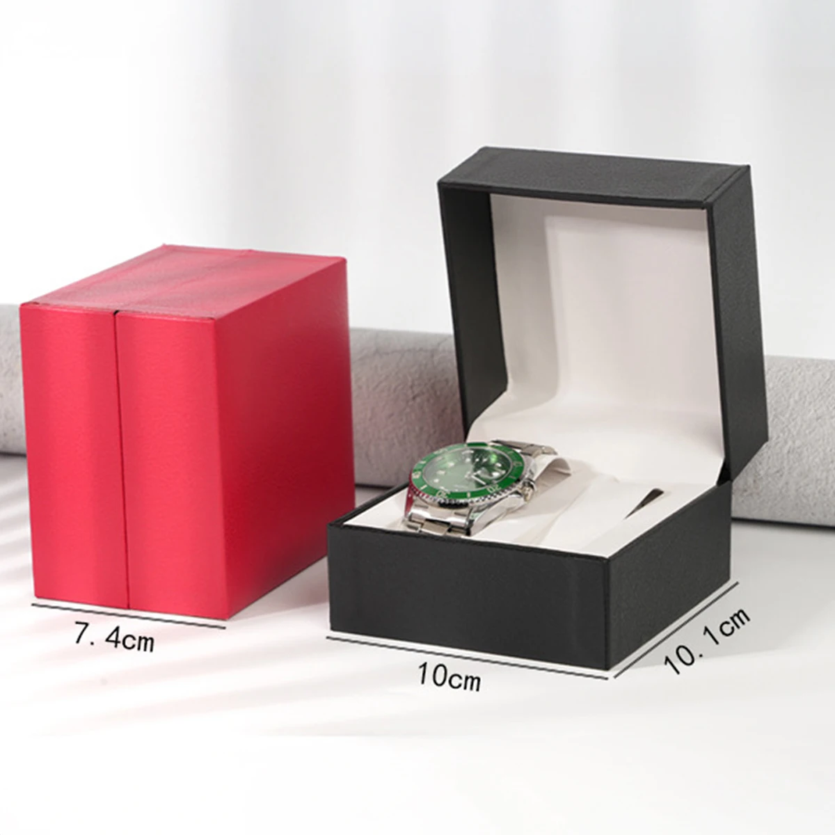 남성용 PU 시계 케이스 보관함이 포함된 싱글 시계 선물 상자